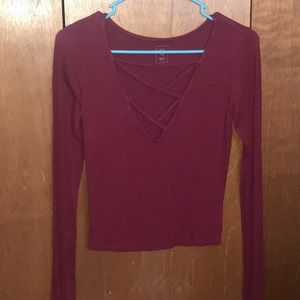 Maroon crop top